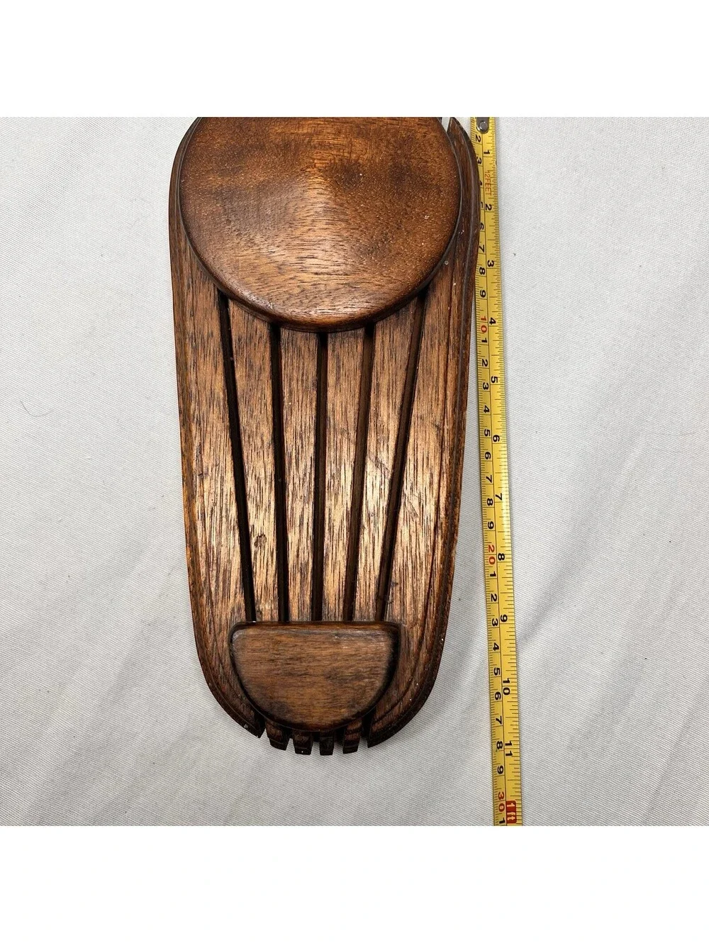 Vintage Wooden Hanging Kitchen Knife Holder 5 Slots Wall Mount Japan